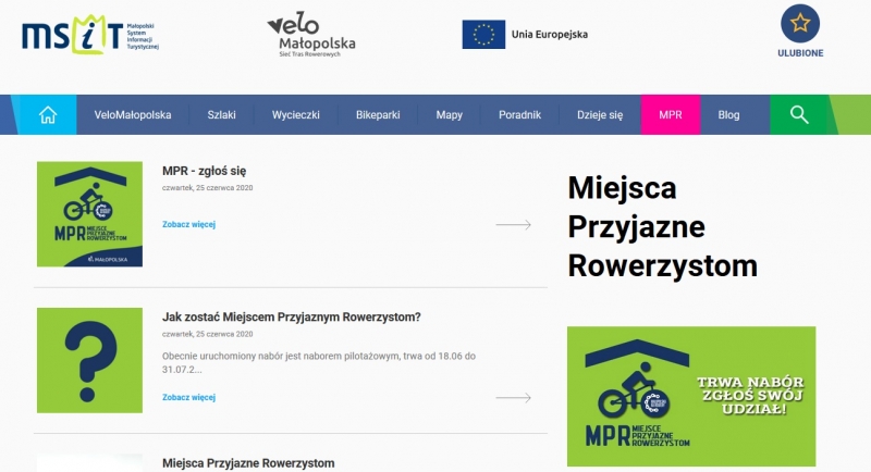 System Rekomendacji Miejsc Przyjaznych Rowerzystom w Małopolsce
