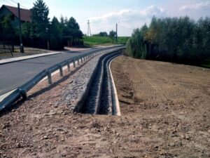 Zabezpieczenie osuwiska w ciągu  drogi powiatowej nr 1766 K Tomice-Piekło w m. Tomice wraz z przebudową drogi w km 2+270,2 – 2+350