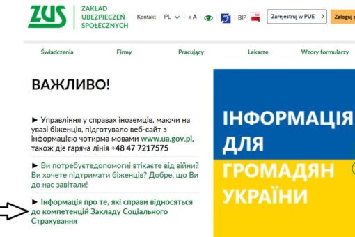 zus - pomoc dla Ukraińców
