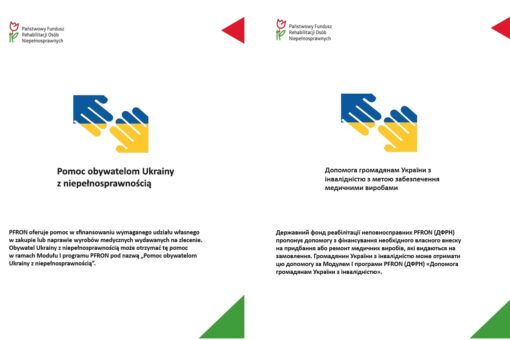 Pomoc obywatelom Ukrainy z niepełnosprawnościami - ulotka