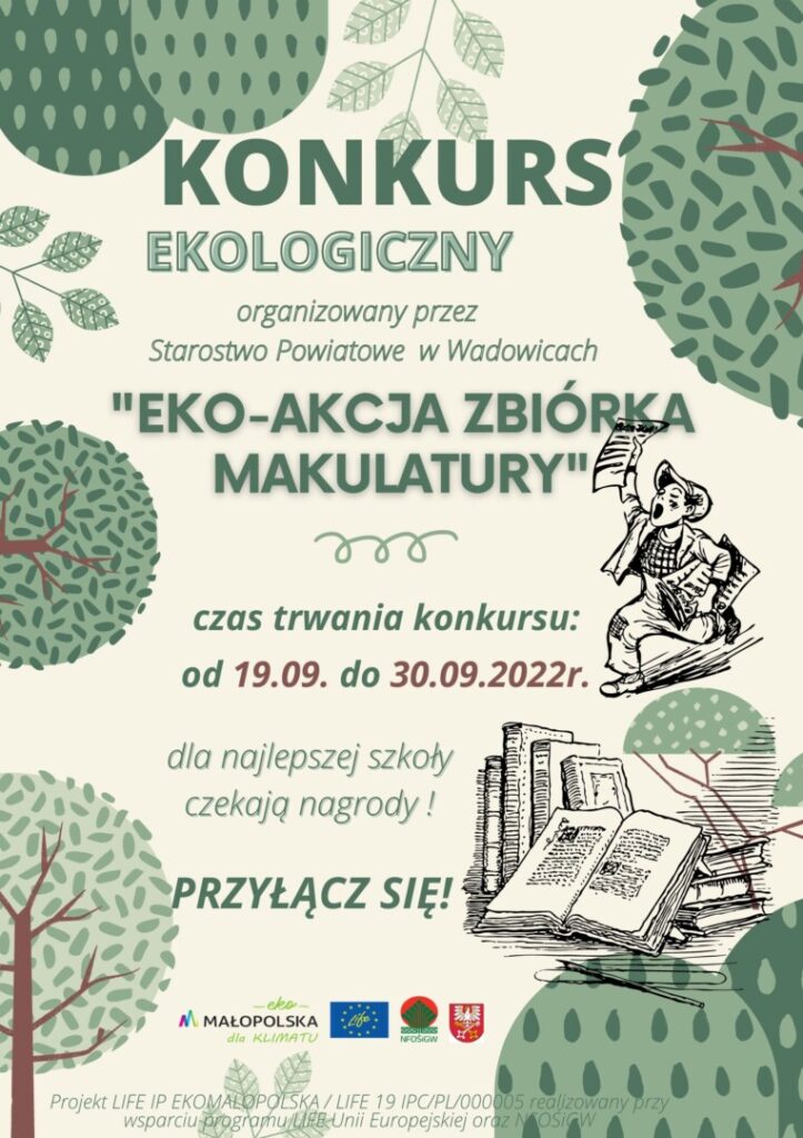 Plakat Eko-Akcja Zbiórka Makulatury