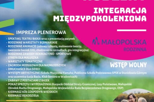 Piknik „Czas dla rodziny – integracja międzypokoleniowa” w najbliższą sobotę w Parku w Wadowicach!